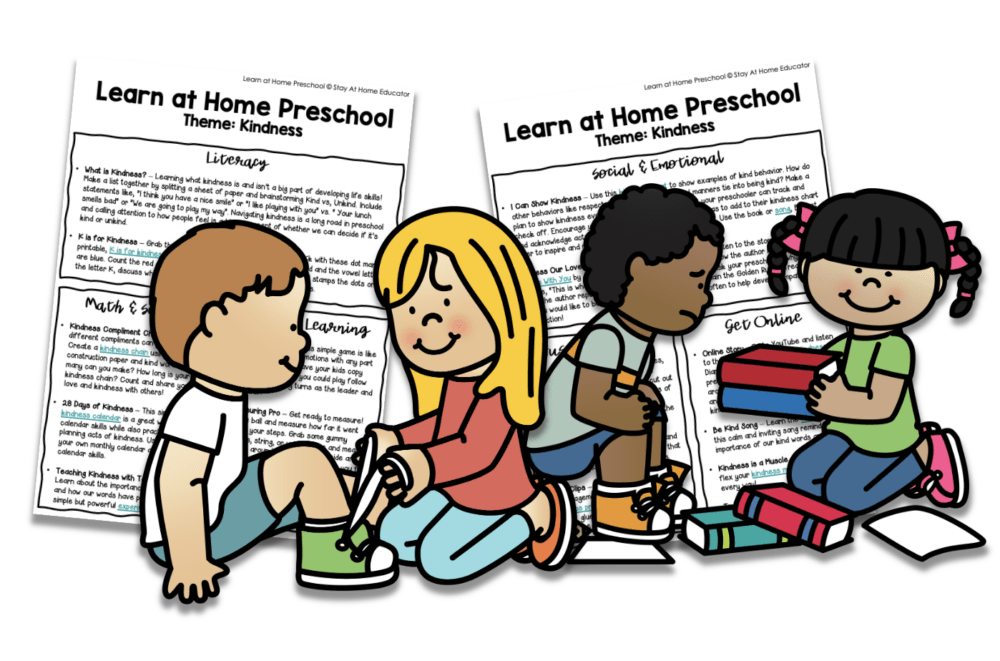 Free Printable Kindness Lesson Plans for Preschool - Stay At Home Educator